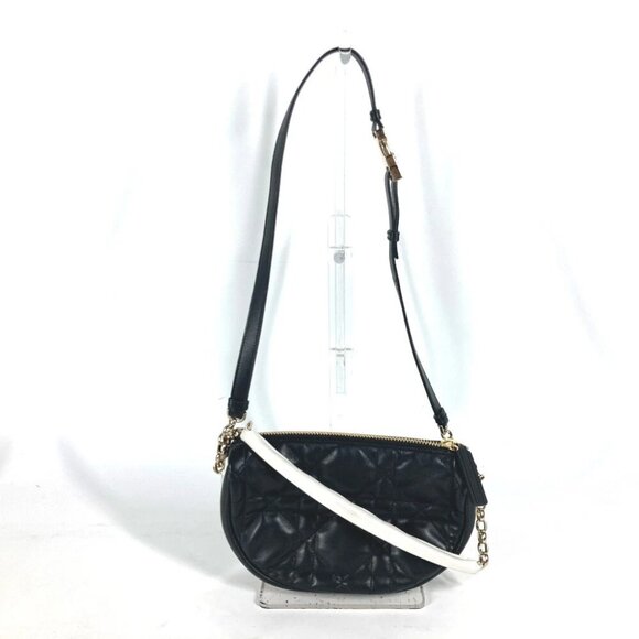 Dior M7200ONOA Cannage VIBE Hobo Bag Small Bag 2WAY Bag Leather Black/White - Picture 1 of 14